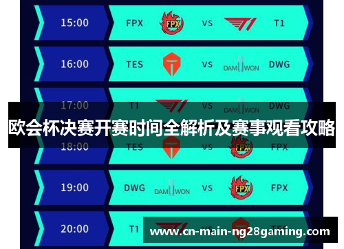 欧会杯决赛开赛时间全解析及赛事观看攻略
